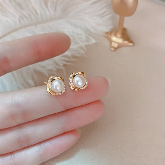 Boucles d'Oreilles Puces Rondes Argentées