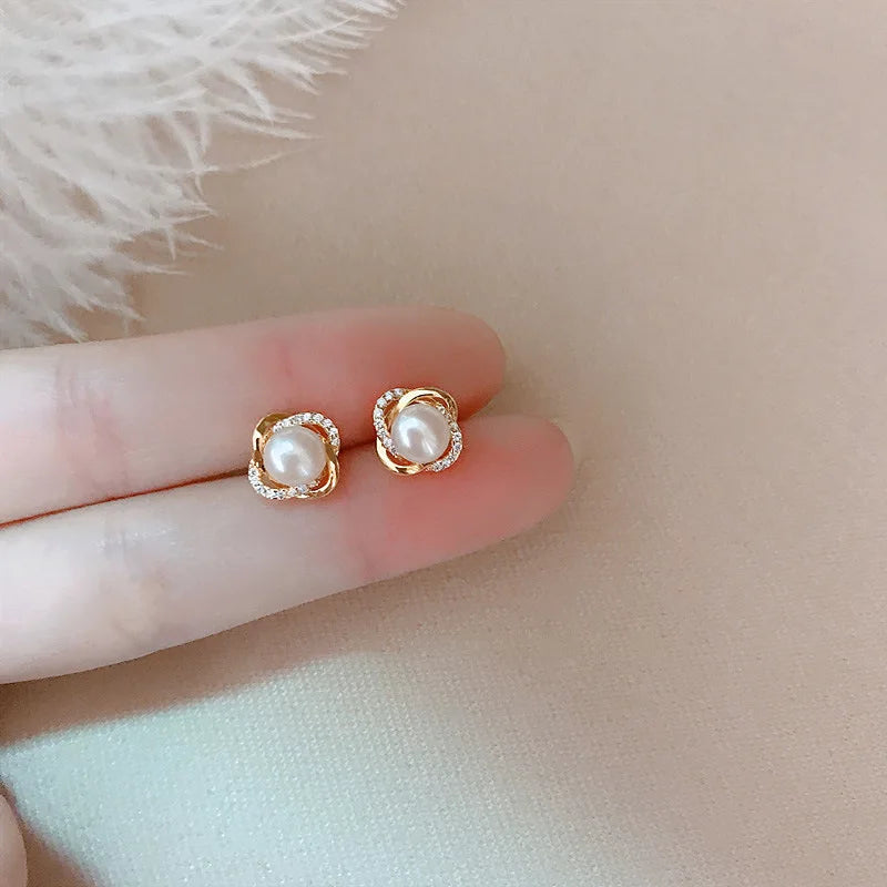 Boucles d'Oreilles Puces Rondes Argentées