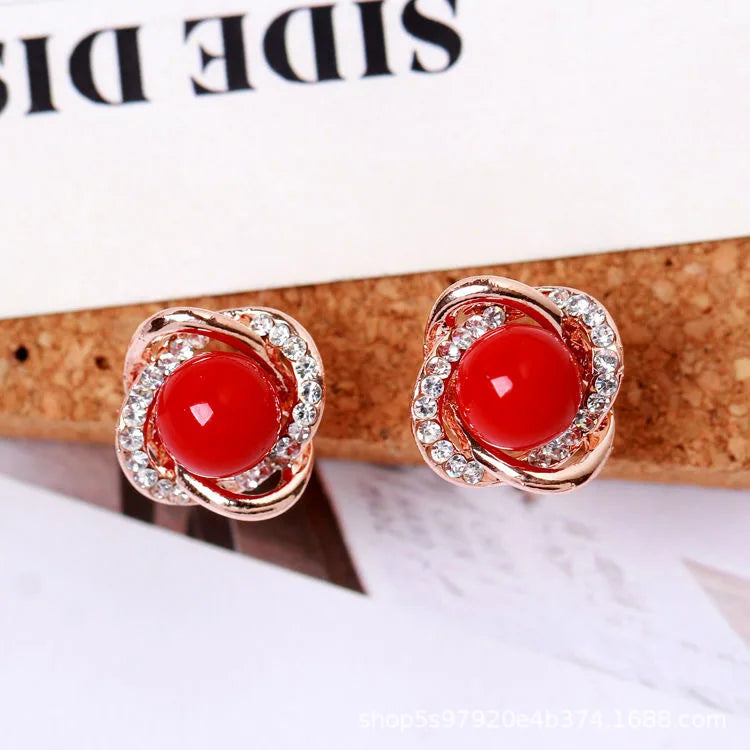 Boucles d'Oreilles Puces Rondes Argentées
