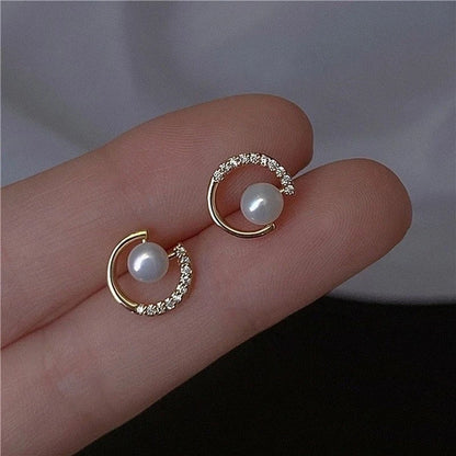 Boucles d'Oreilles Puces Rondes Argentées