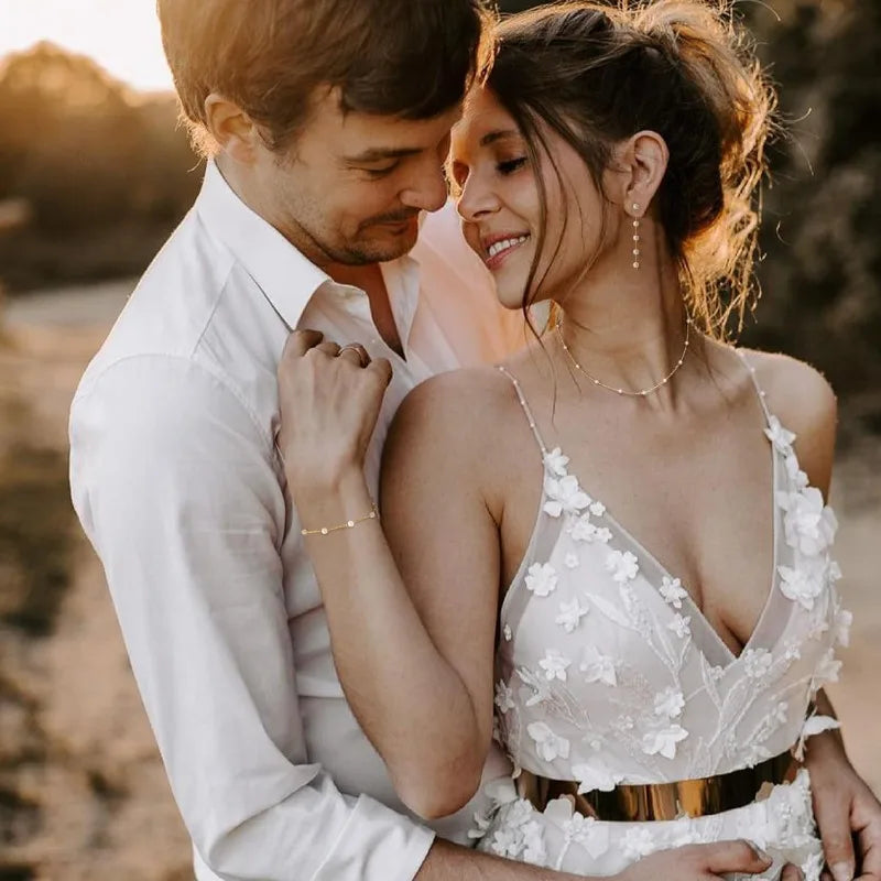 Parure Perles Fantaisie Dorée (Collier, Bracelet, Boucles d'Oreilles)