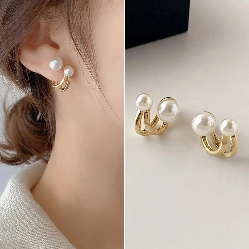 Boucles d'Oreilles Puces Rondes Argentées