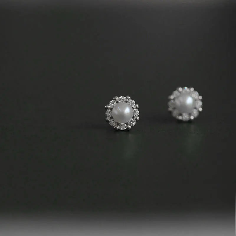 Boucles d'Oreilles Puces Rondes Argentées